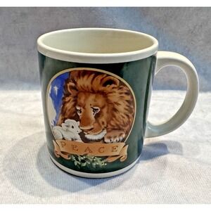 Enesco Inspirational Mug Peace The Lion and the‎ Lamb 1989